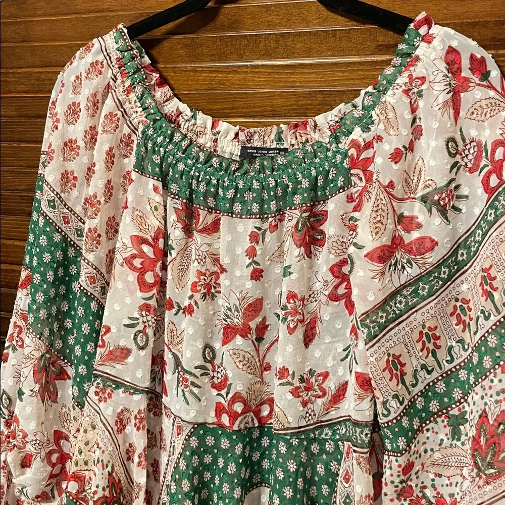 Zara Patchwork Printed Blouse - Picture 4 of 7